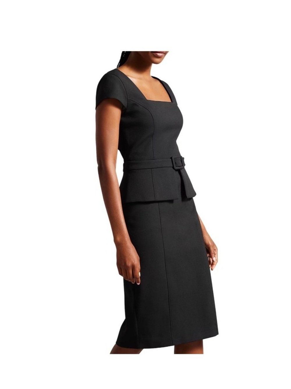 NWOT-Ted Baker Fleuurr Square
Neck Midi Dress Black US Size 8